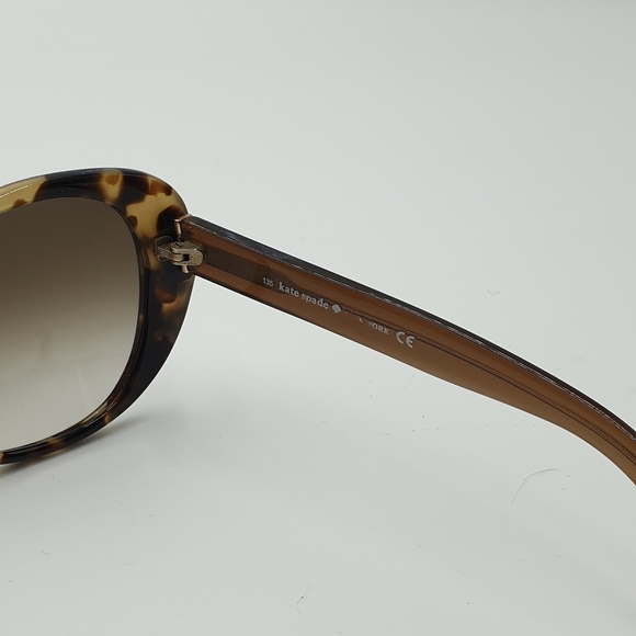Kate Spade Brown Arcylic Round Frame Brown Lens Sunglasses. - Picture 6 of 16